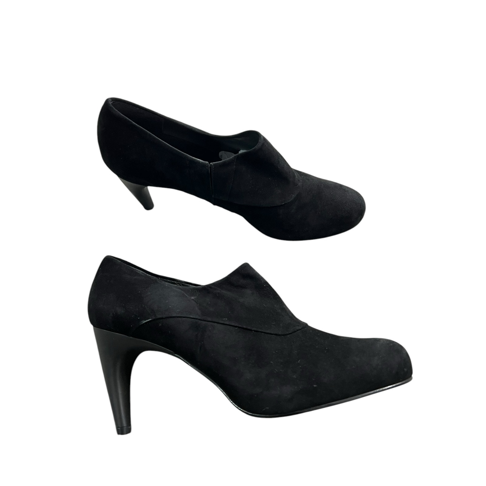 Stuart Weitzman Black Suede Spiffymuse Heeled Bootie/Shoe Womens Size 9
